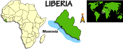 [Country map of Liberia]