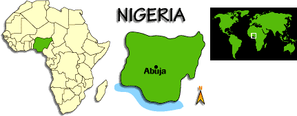 [Country map of Nigeria]