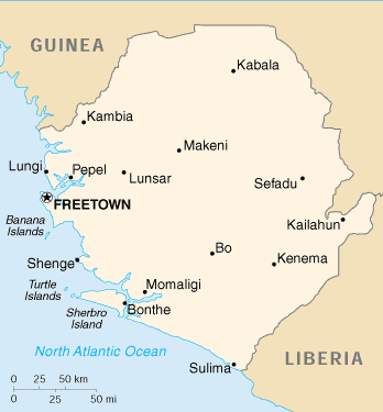 [Country map of Sierra Leone]