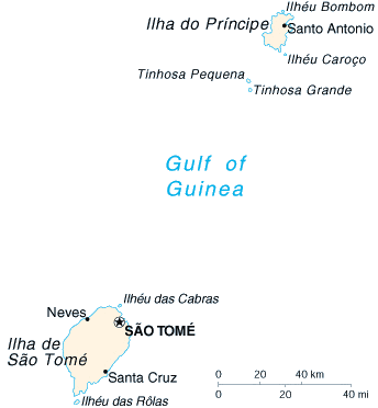 [Country map of Sao Tome and Principe]
