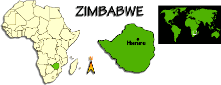 [Country map of Zimbabwe]