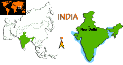 [Country map of India]