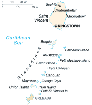 [Country map of Saint Vincent and the Grenadines]