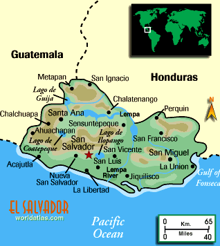 [Country map of El Salvador]