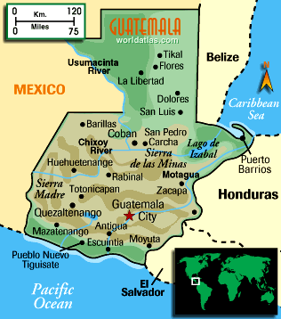 [Country map of Guatemala]