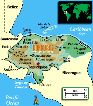 [Country map of Honduras]