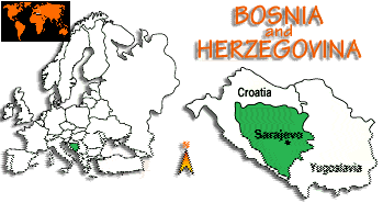[Country map of Bosnia and Herzegovina]