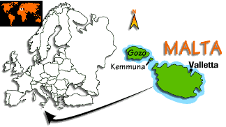 [Country map of Malta]