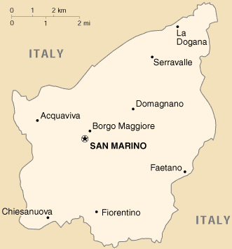 [Country map of San Marino]