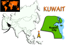 [Country map of Kuwait]