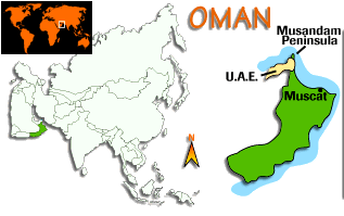 [Country map of Oman]