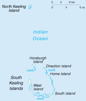 [Country map of Cocos (Keeling) Islands]