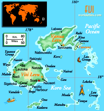 [Country map of Fiji]