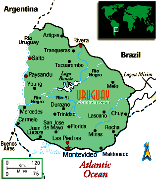 [Country map of Uruguay]